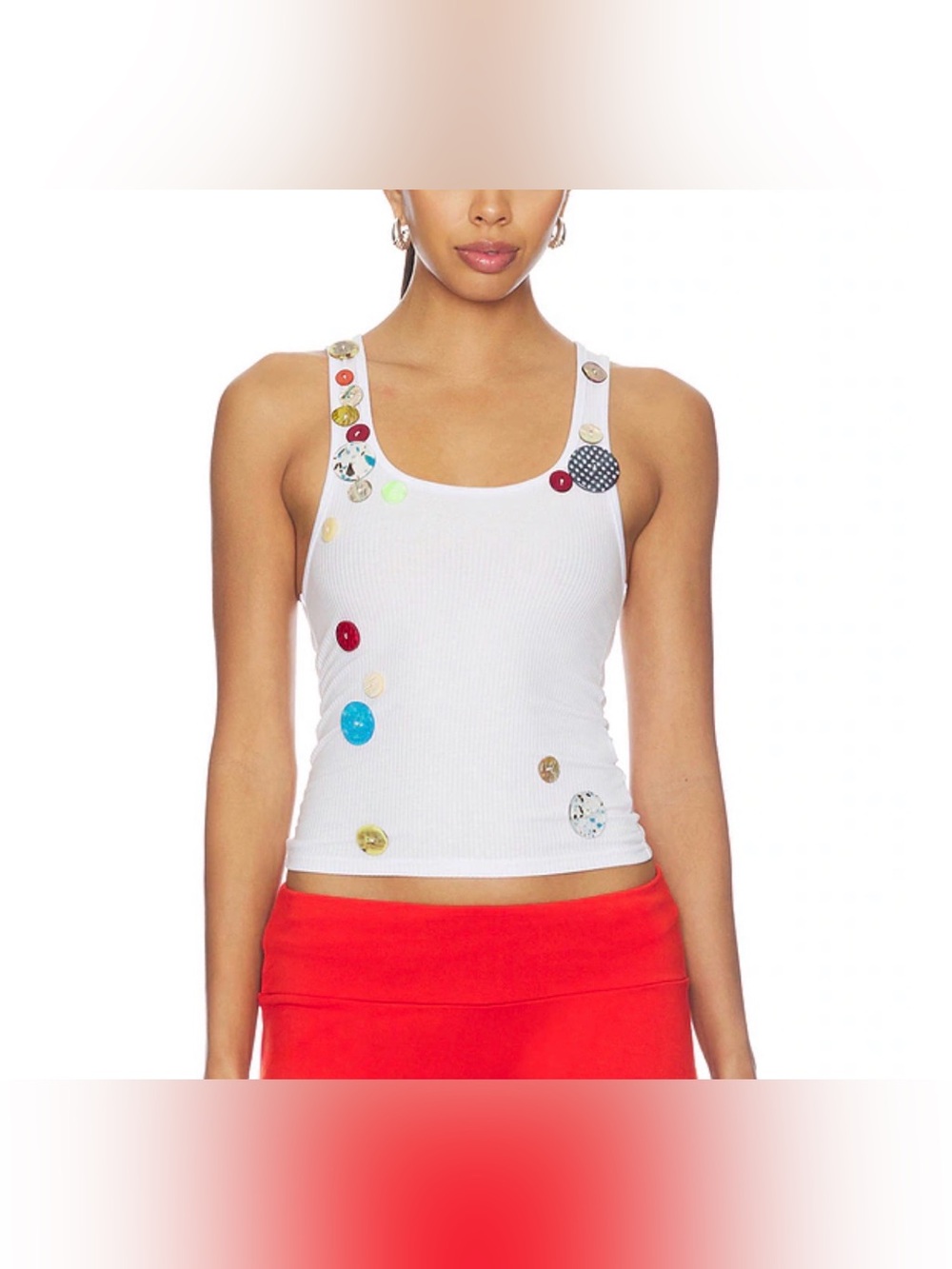 JADED LONDON BUTTON TANK SZ US 8